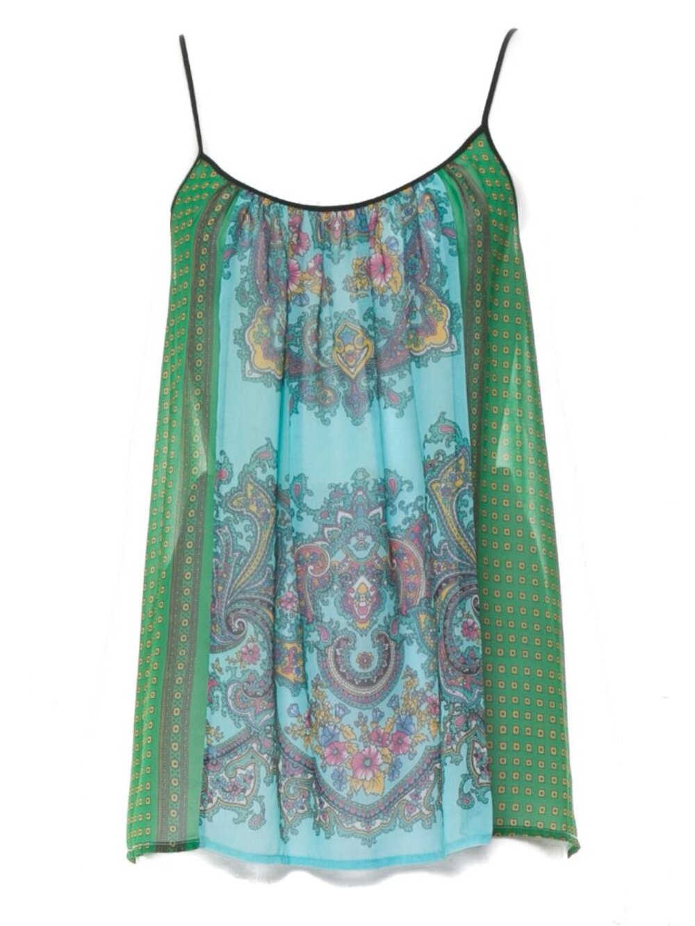 CLOVER CANYON Printed Silk Cami Top S Colorful Boho